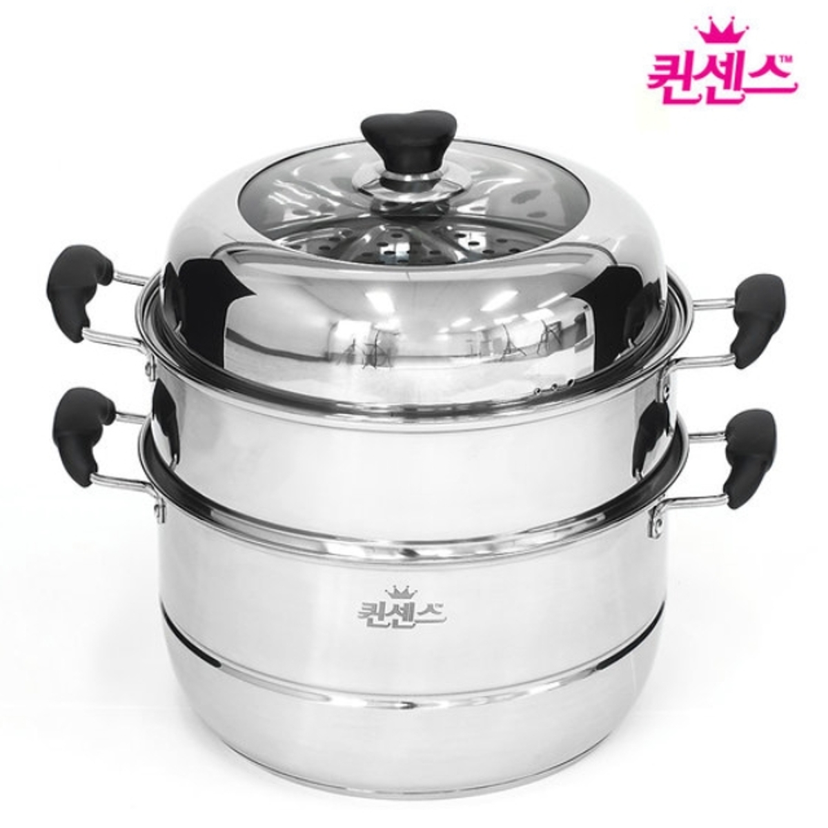 퀸센스 3단찜냄비 32cm 스텐찜기 고구마 대게 양배추 찜판 찜채반 찜통 찜솥 | 홈플러스 익스프레스