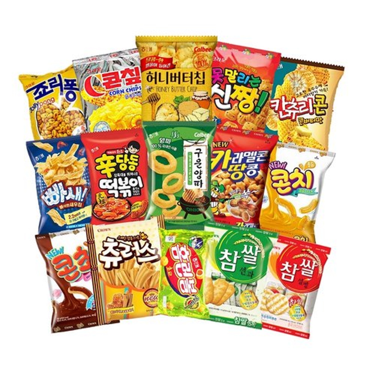  해태크라운 인기 봉지과자 15종 묶음세트 